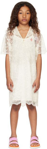 The Animals Observatory Kids White Ladybird Dress