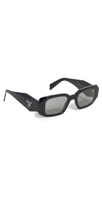 Prada 0PR 17WS Sunglasses Blk/Grey Mirror Int Silver One Size