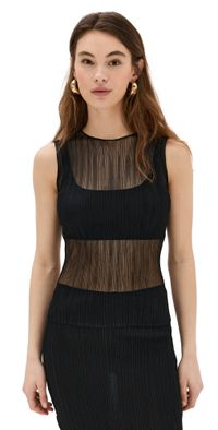 SIMKHAI Oakley Tank with Bralette Black XL