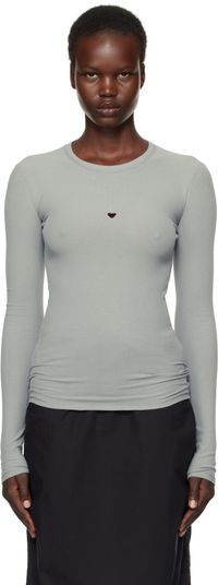 Baserange Blue Heart Long Sleeve T-shirt