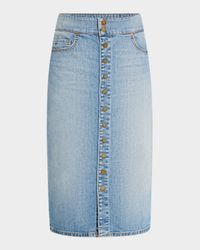 Karter Denim Knee-Length Skirt