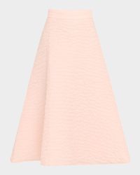 Bubble 3D Organza A-Line Midi Skirt