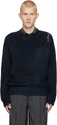 Marni Navy Fuzzy Wuzzy Sweater