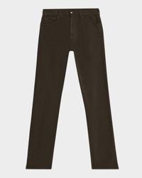 Men's Cotton-Stretch Straight Fit Five-Pocket Pants