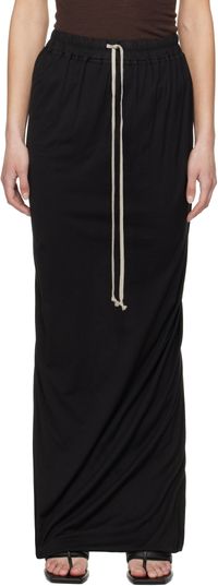 Rick Owens DRKSHDW Black Hollywood Pull On Pillar Maxi Skirt