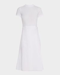 Short-Sleeve Apron Wrap T-Shirt Dress