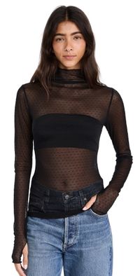 Free People On The Dot Layering Black XS