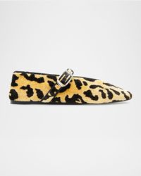 Stella Leopard Velvet Ballerina Flats