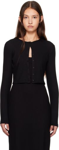 LESET Black Lauren Crop II Cardigan