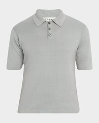 Men's Cotton Silk Polo Sweater