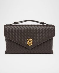 Knot Lock Leather Top-Handle Bag