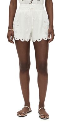 FARM Rio Flowers Richelieu Shorts Off-White M