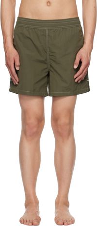 AMI Paris Khaki Beach Swim Shorts
