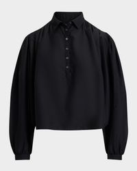 Pleated Cotton-Silk Shirt