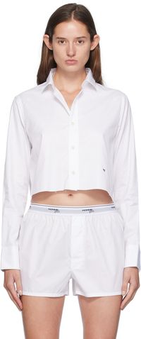 HommeGirls White Cropped Shirt