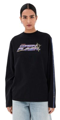 Coperni Coperni Player Long Sleeve T-Shirt Black/Multicolor Print S