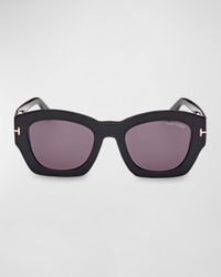 Guilliana Acetate Geometric Sunglasses