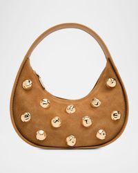 Finn Studded Suede Shoulder Bag
