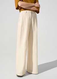 Cotelac - Pantalon large en lin mélangé - Taille 4 - Blanc