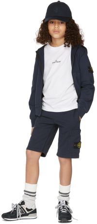 Stone Island Junior Kids Navy Terry Shorts