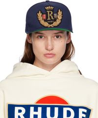Rhude Navy Diana Crest Cap
