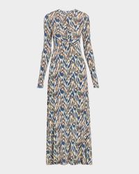 Naia Long-Sleeve Ruched Midi Dress
