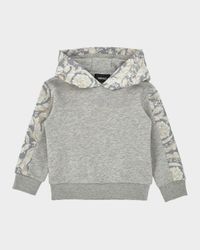 Boy's Barocco Paneled Cotton Hoodie, Size 12M-5