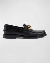 Cara Leather Logo Loafers