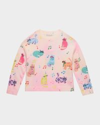 Girl's Cat Gradient Sweater, Size 2-10