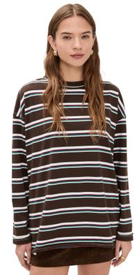 Lioness Horizon Long Sleeve DARK CHOCOLATE STRIPE M