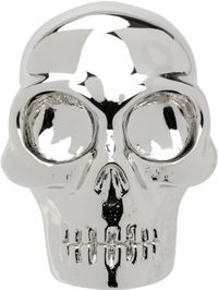McQueen Silver Skull Single Stud Earring