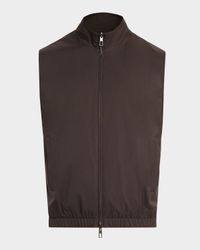 Men's Microfiber/Wool Reversible Zip Vest