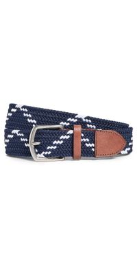 RLX Ralph Lauren Braided Belt Navy/White 34