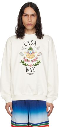 Casablanca White 'Casa Way' Sweatshirt