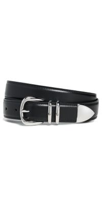 A. L.C. Carson Belt Black/Shiny Silver L