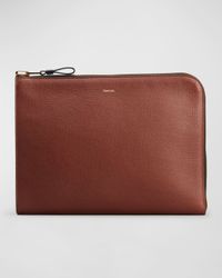Men's Zip-Around Leather Portfolio Case