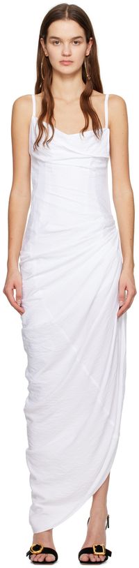 JACQUEMUS White Les Classiques 'La robe Saudade longue' Maxi Dress