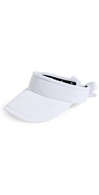 Lele Sadoughi Swimmer Bow Tie Visor Chalk One Size