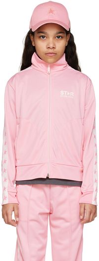 Golden Goose Enfant | Blouson de survêtement rose à logos