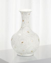 White Porcelain Vase with Gold
