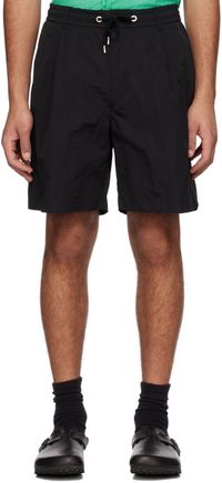 Solid Homme Black Drawstring Shorts