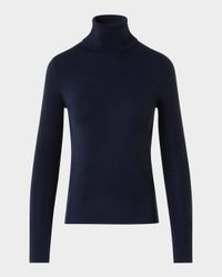 Turtleneck Cashmere-Silk Long-Sleeve Sweater