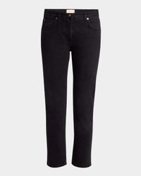 Riaco Mid-Rise Straight-Leg Ankle Jeans