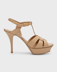 Tribute Leather T-Strap Platform Sandals