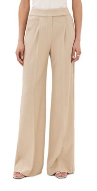 Veronica Beard Marbeau Pants Stone Khaki 12