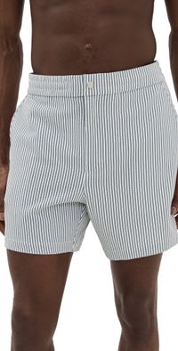 SIMKHAI Swim Trunks 6 Midnight Stripe XL
