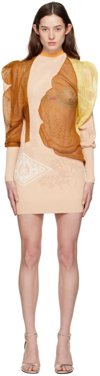 Katya Zelentsova Robe courte multicolore exclusive à SSENSE