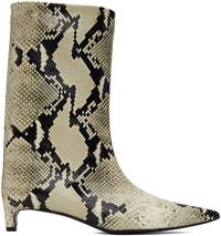 Jil Sander Off-White Pointed Toe Boots