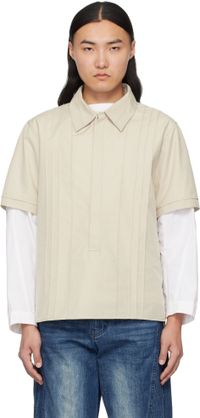lesugiatelier Beige Pin Tuck Shirt