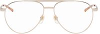 Gucci Gold Pilot Navigator Glasses